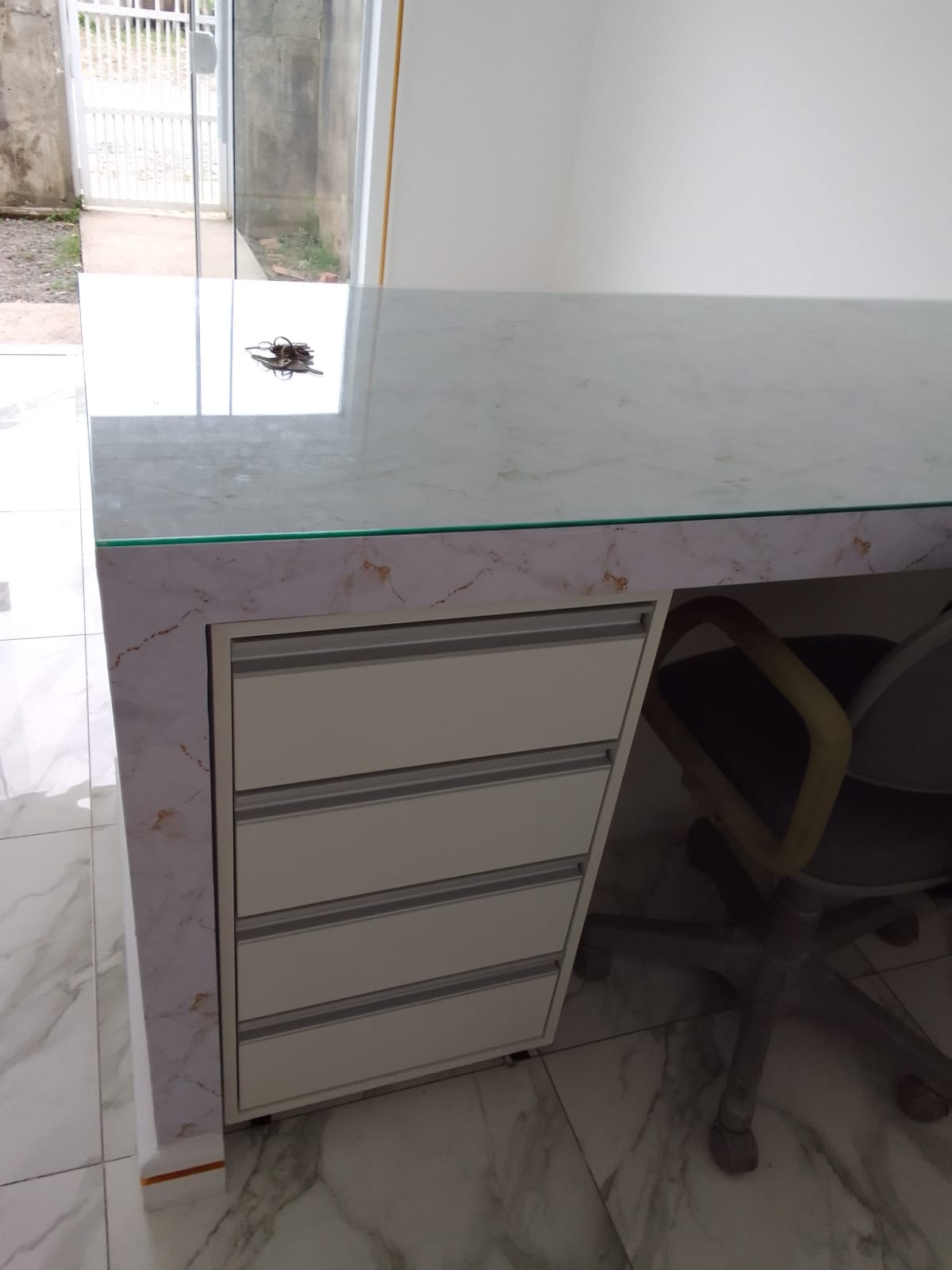 Bancada com Gavetas em Drywall