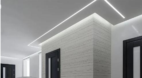 Teto com LED Linear